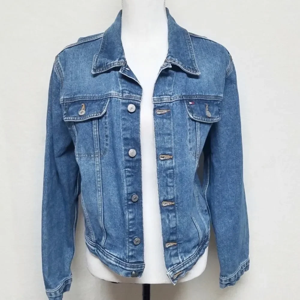 VINTAGE Y2K Tommy Hilfiger Goose Denim Jacket XL